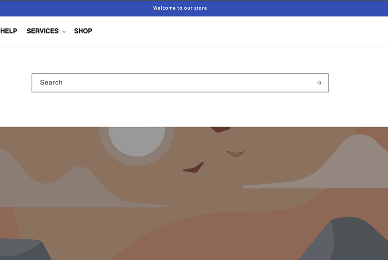 Shopify Dawn – Add Search Bar as a Theme Section